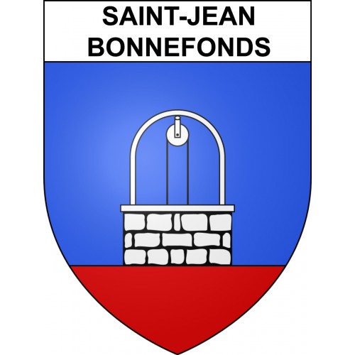 Saint-Jean-Bonnefonds 42 ville sticker blason écusson autocollant adhésif