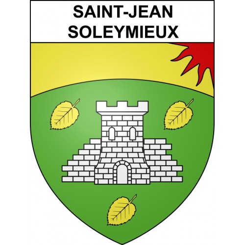 Saint-Jean-Soleymieux 42 ville sticker blason écusson autocollant adhésif