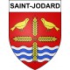 Pegatinas escudo de armas de Saint-Jodard adhesivo de la etiqueta engomada
