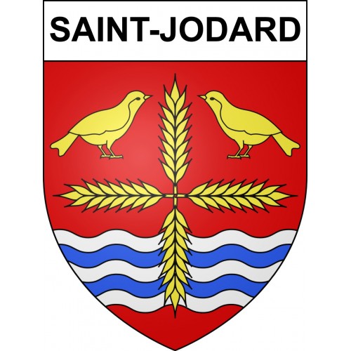 Saint-Jodard 42 ville sticker blason écusson autocollant adhésif