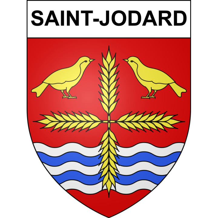 Saint-Jodard 42 ville sticker blason écusson autocollant adhésif