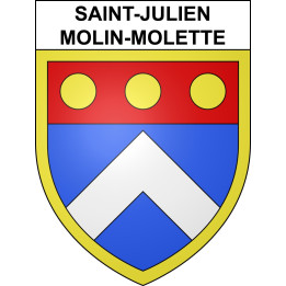 Saint-Julien-Molin-Molette Sticker wappen, gelsenkirchen, augsburg, klebender aufkleber