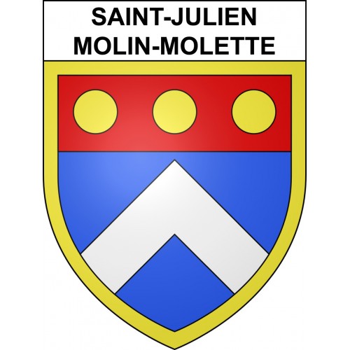 Stickers coat of arms Saint-Julien-Molin-Molette adhesive sticker