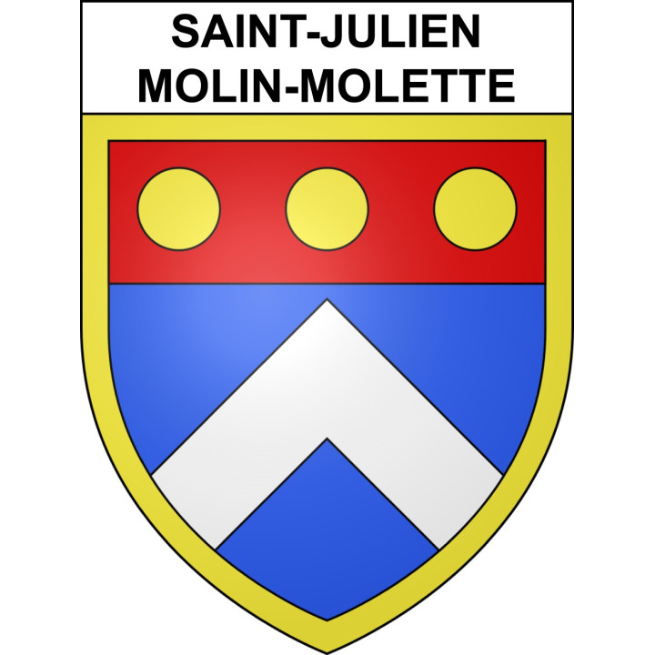 Stickers coat of arms Saint-Julien-Molin-Molette adhesive sticker