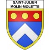 Stickers coat of arms Saint-Julien-Molin-Molette adhesive sticker