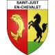 Saint-Just-en-Chevalet 42 ville sticker blason écusson autocollant adhésif