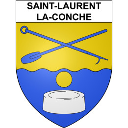 Saint-Laurent-la-Conche Sticker wappen, gelsenkirchen, augsburg, klebender aufkleber