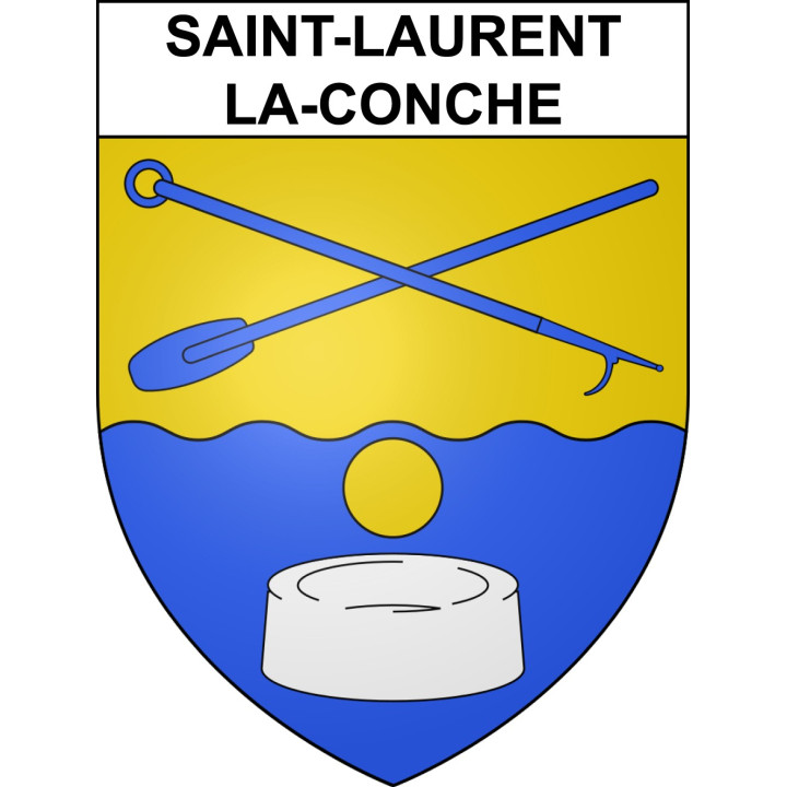 Saint-Laurent-la-Conche Sticker wappen, gelsenkirchen, augsburg, klebender aufkleber