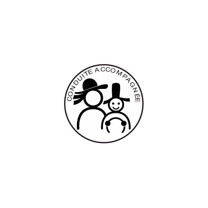Sticker autocollant conduite accompagnée voiture breton