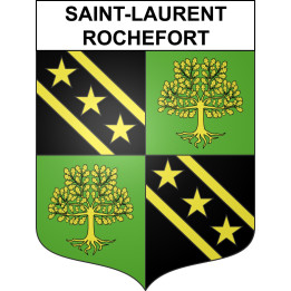 Saint-Laurent-Rochefort 42 ville sticker blason écusson autocollant adhésif
