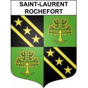 Saint-Laurent-Rochefort 42 ville sticker blason écusson autocollant adhésif