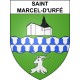Pegatinas escudo de armas de Saint-Marcel-d'Urfé adhesivo de la etiqueta engomada