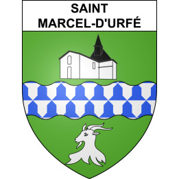 Stickers coat of arms Saint-Marcel-d'Urfé adhesive sticker