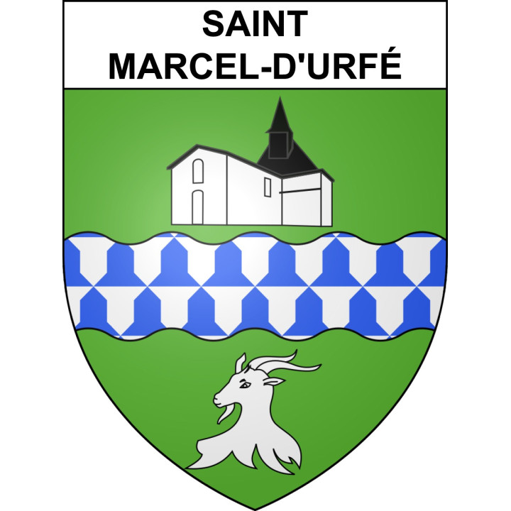 Saint-Marcel-d'Urfé Sticker wappen, gelsenkirchen, augsburg, klebender aufkleber