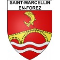 Stickers coat of arms Saint-Marcellin-en-Forez adhesive sticker