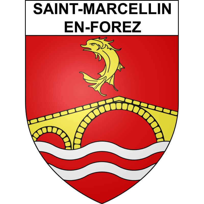 Saint-Marcellin-en-Forez Sticker wappen, gelsenkirchen, augsburg, klebender aufkleber