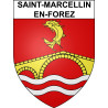 Pegatinas escudo de armas de Saint-Marcellin-en-Forez adhesivo de la etiqueta engomada