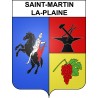 Pegatinas escudo de armas de Saint-Martin-la-Plaine adhesivo de la etiqueta engomada