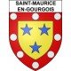 Pegatinas escudo de armas de Saint-Maurice-en-Gourgois adhesivo de la etiqueta engomada