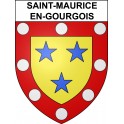 Saint-Maurice-en-Gourgois 42 ville sticker blason écusson autocollant adhésif