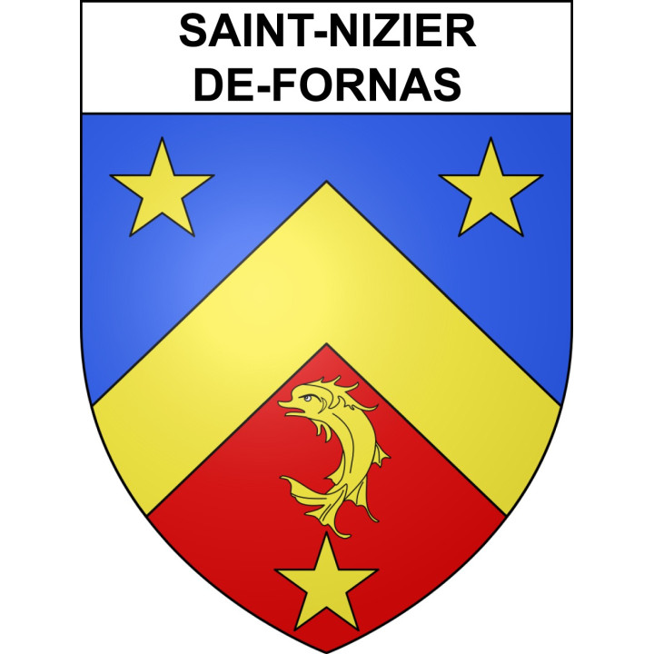 Stickers coat of arms Saint-Nizier-de-Fornas adhesive sticker