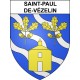 Pegatinas escudo de armas de Saint-Paul-de-Vézelin adhesivo de la etiqueta engomada