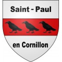 Saint-Paul-en-Cornillon 42 ville sticker blason écusson autocollant adhésif