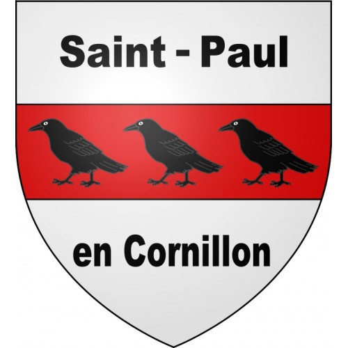 Saint-Paul-en-Cornillon 42 ville sticker blason écusson autocollant adhésif