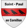 Pegatinas escudo de armas de Saint-Paul-en-Cornillon adhesivo de la etiqueta engomada