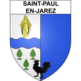 Saint-Paul-en-Jarez 42 ville sticker blason écusson autocollant adhésif