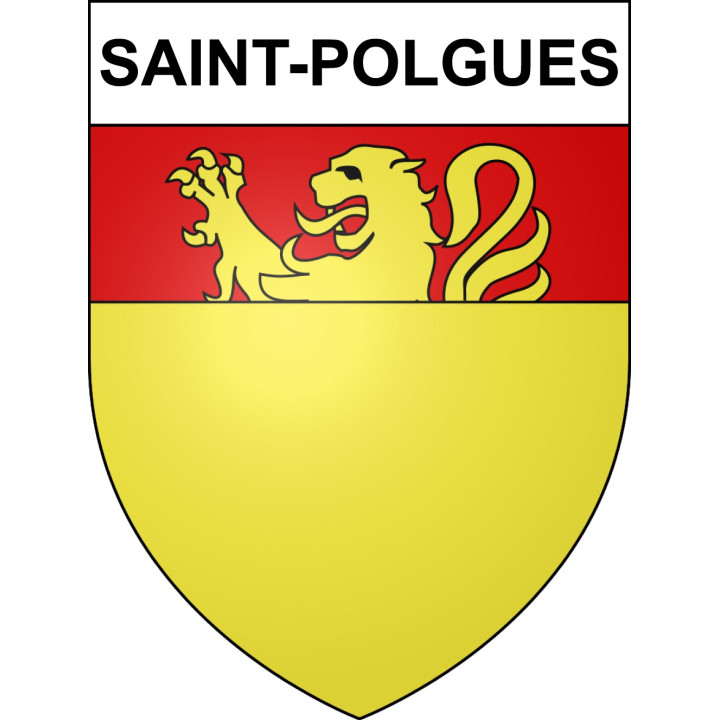 Pegatinas escudo de armas de Saint-Polgues adhesivo de la etiqueta engomada