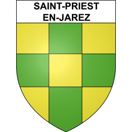 Saint-Priest-en-Jarez 42 ville sticker blason écusson autocollant adhésif