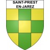 Pegatinas escudo de armas de Saint-Priest-en-Jarez adhesivo de la etiqueta engomada
