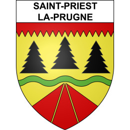 Saint-Priest-la-Prugne 42 ville sticker blason écusson autocollant adhésif
