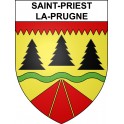 Stickers coat of arms Saint-Priest-la-Prugne adhesive sticker