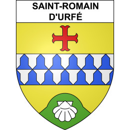 Saint-Romain-d'Urfé 42 ville sticker blason écusson autocollant adhésif