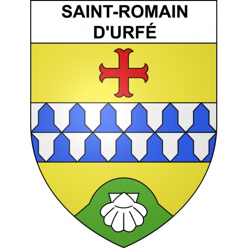 Saint-Romain-d'Urfé 42 ville sticker blason écusson autocollant adhésif