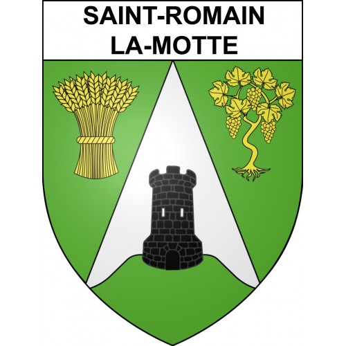 Saint-Romain-la-Motte Sticker wappen, gelsenkirchen, augsburg, klebender aufkleber