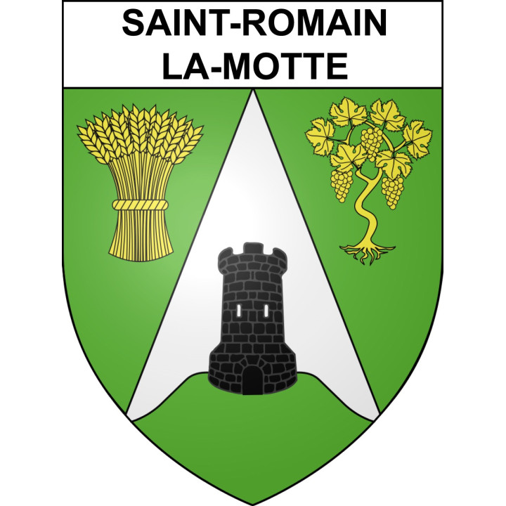 Stickers coat of arms Saint-Romain-la-Motte adhesive sticker