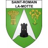 Saint-Romain-la-Motte 42 ville sticker blason écusson autocollant adhésif