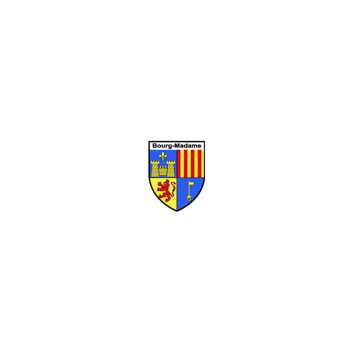 blason sticker Bourg Madame guiguette autocollant 