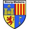 blason sticker Bourg Madame guiguette autocollant 