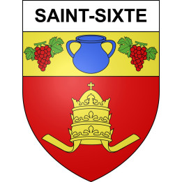Saint-Sixte 42 ville sticker blason écusson autocollant adhésif