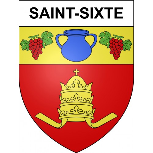 Saint-Sixte 42 ville sticker blason écusson autocollant adhésif