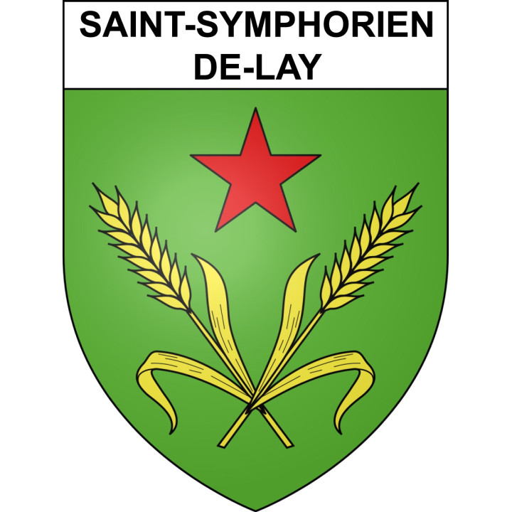 Stickers coat of arms Saint-Symphorien-de-Lay adhesive sticker
