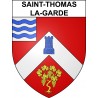 Pegatinas escudo de armas de Saint-Thomas-la-Garde adhesivo de la etiqueta engomada