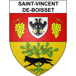 Saint-Vincent-de-Boisset Sticker wappen, gelsenkirchen, augsburg, klebender aufkleber