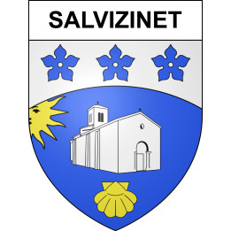 Salvizinet 42 ville sticker blason écusson autocollant adhésif