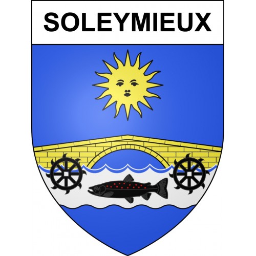 Soleymieux 42 ville sticker blason écusson autocollant adhésif