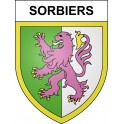 Pegatinas escudo de armas de Sorbiers adhesivo de la etiqueta engomada
